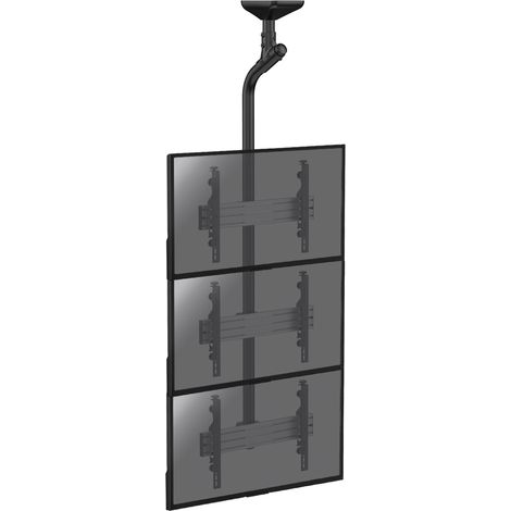 Support plafond pour 3 écrans TV 43''-55'' - Hauteur 225cm (1/3)