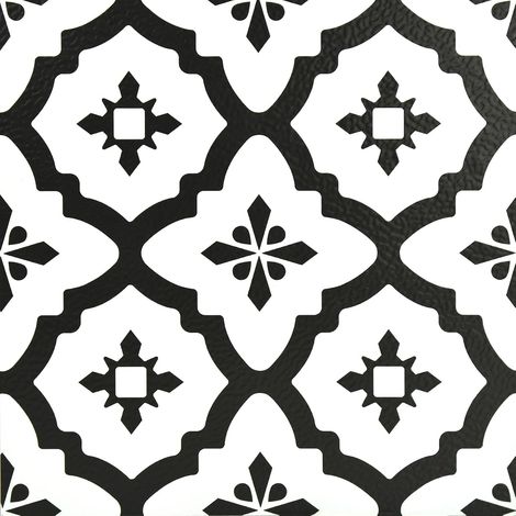 Lot de 10 carreaux de sol autocollants Noir 30,5 x 30,5 cm (1/5)