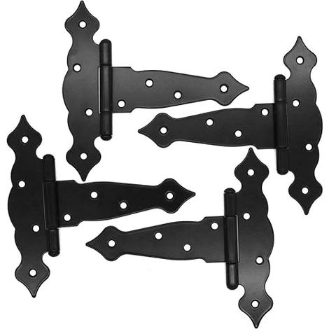 Lot de 4 charnières robustes pour abri de jardin en bois de 20 cm (1/5)