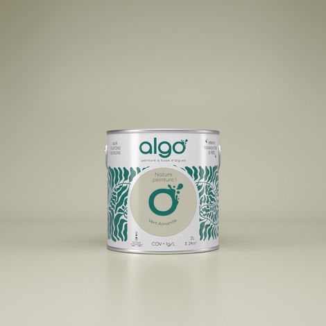 Peinture écologique Algo - Vert Amande - 0.5L / Mat (1/4)