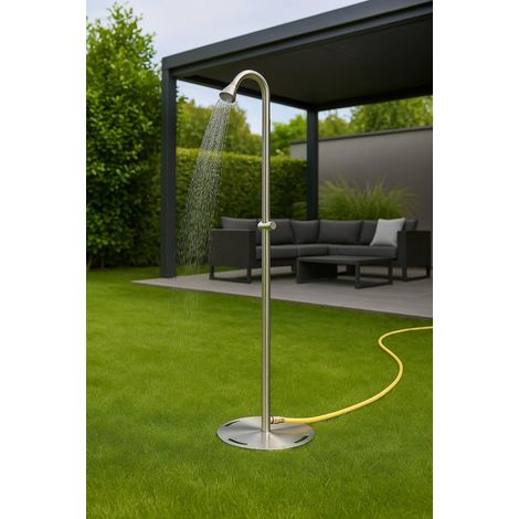 Fortifura Outdoor Douche extérieur amovible - Inox 316 - douche pluie - Inox brossé (1/5)