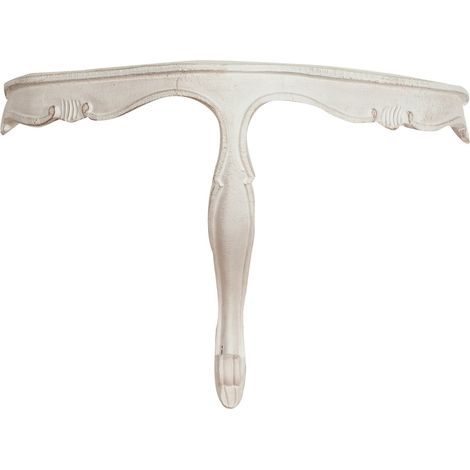 Étagère Murale en Bois - L50 x PR24 x H34 cm - Finition Blanche Antique - Étagère d'angle Cuisine - Made in Italy (1/2)
