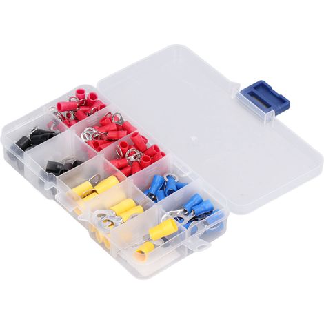 Kit d'outils de sertissage pour bornes à sertir électriques (102 pièces) pour applications domestiques et automobiles. (1/5)