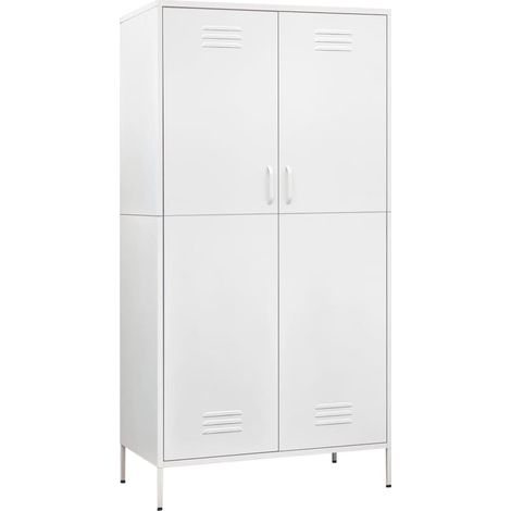 Maison Exclusive - Armadio Bianco 90x50x180 cm in Acciaio