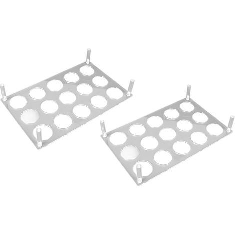 2 Ensembles 15 Emplacements Rangement Capsules Café Plat Acrylique sur Comptoir Plateau Stockage Dosettes Café YX037 (1/5)