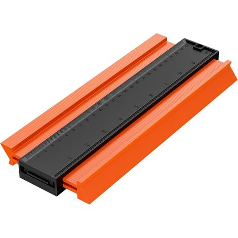 Couleur Orange Jauge de Contours, Copieur de Contour, Gabarit de Decoupe Avec Graduations, Module de Traçage, Measuring and Cutting Tool, Jauge de Menuiserie pour Les Mesures de Coupe (1/5)