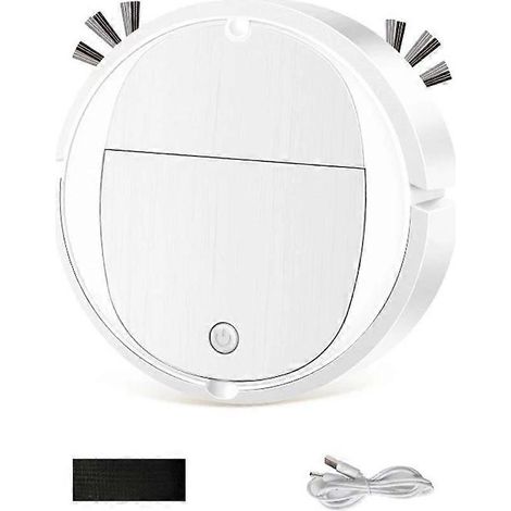 Automatique robot aspirateur mini maison aspirateur robot rechargeable par USB humide sec balayage machine blanc (1/5)