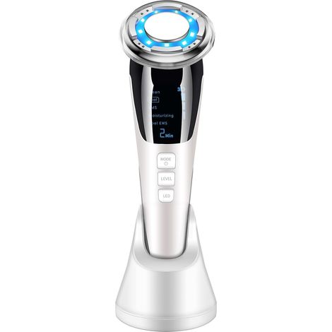 Appareil à ultrasons, masseur facial, anti-rides, masseur facial, lifting facial par ultrasons, appareil de beauté avec traitement EMS ionique photonique chaud/froid pour les rides et