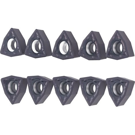 Packung mit 10 WCMX050308FX Hartmetall-Wendeschneidplatten für CNC-Drehmaschinen, Ersatz-Wendeschneidplatten für indexierbare Drehwerkzeughalter, Präzision und Langlebigkeit. (1/5)
