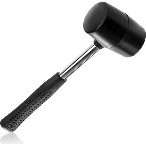 Maillet en Caoutchouc comme Accessoire de Camping, de Tente et d'extérieur - Marteau de Camping avec poignée Stable et antidérapante - Marteau Doux également (555g) (1/5)