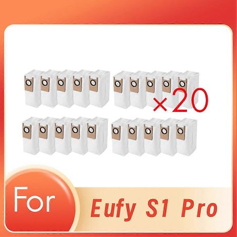 20 Dust Bags pour Eufy S1 Pro Sweeper Accessoires Consumables Sac à poussière Non – Woven Bag Sweeper Accessoires Clean Tool