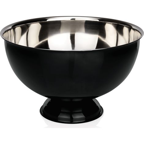 Seau à champagne Ø 38 cm H 23 cm 10 ltr laqué noir inox - Was Germany