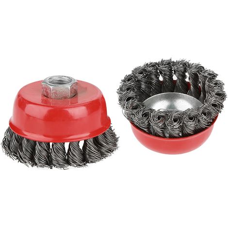 Set mit 4 rotierenden Drahtbürsten für Winkelschleifer – Rost- und Farbentfernung (1/5)