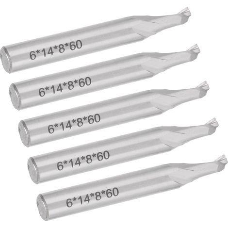 5-teiliges Set mit 8-mm-Schaft-Spiralfräsern aus HSS für CNC-Fräsen zum Holzschnitzen (1/5)