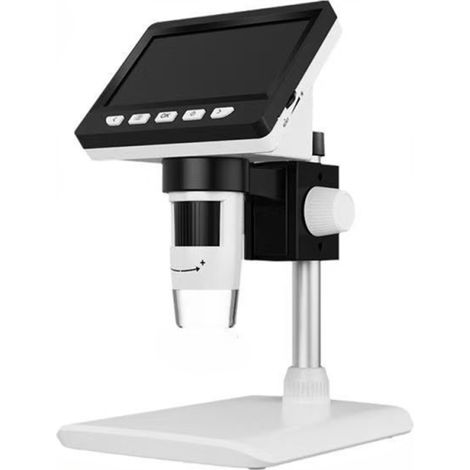 Microscope optique portable 1000x avec écran TFT couleur 4,0 pouces pour élèves , expériences scientifiques (4,0") (1/5)