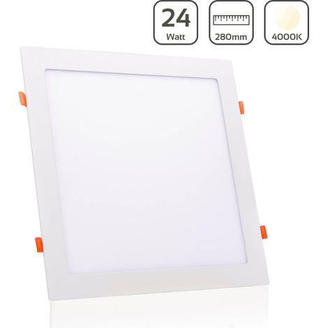 LED Panel Einbaustrahler eckig weiss - Lichtfarbe: Neutralweiß 4000K - Ausführung: 24W 300x300mm Ausschnitt 280x280mm (1/5)