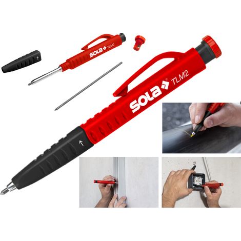 Sola SG TLM2 HB Ricariche per pennarello ricariche dei fori profondi per TLM e TLM2, confezione de 6 ricariche, durezza de grafite HB