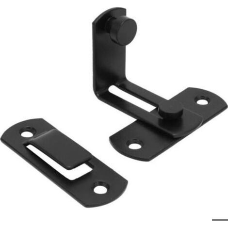 Loquet Coulissant - Acier Au Carbone - Pour Porte De Grange Portail Ou Volet - 90 Degres - 1 Unite (1/4)