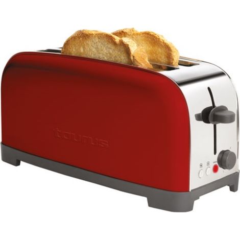 Taurus Vintage Rot Toaster 1400W Retro Design (1/5)