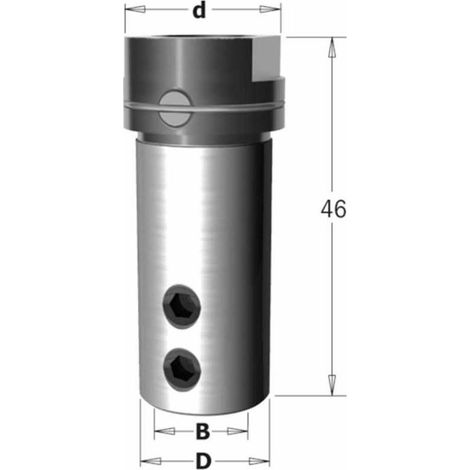 360.401.00 MANDRIL DE PERFORACIÓN WEEKE B=10x20 d=17 D=20 L=46 DX - SX