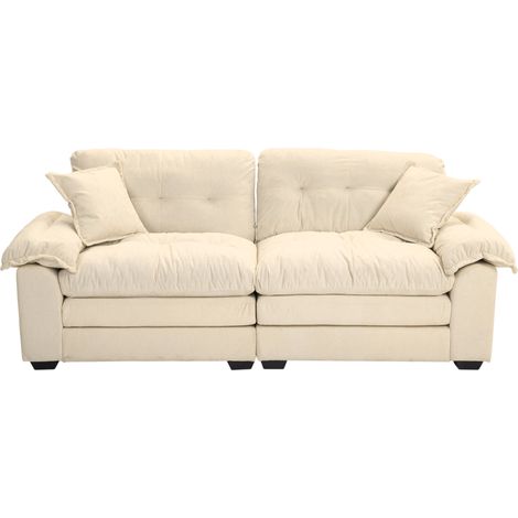 CHICFURN Divano 2 posti 213,4 x 90,1 x 87,6 cm in ciniglia nera per salotto e ufficio (1/5)