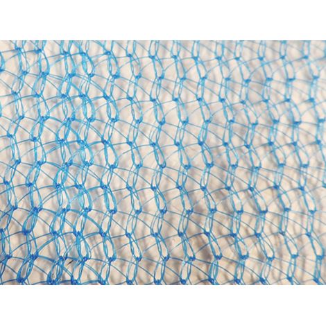 Filet échafaudage 72g/m² - Mailles triangulaires - Chantier de moyenne durée Bleu 3.07m x 50m
