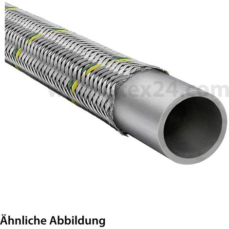 FLEXA K-EDU Kunststoffschutschlauch PVC mit Stahldrahtgeflecht FK-EDU10, AD 10,0mm, ID 6,0mm innen glatt - 1 Meter