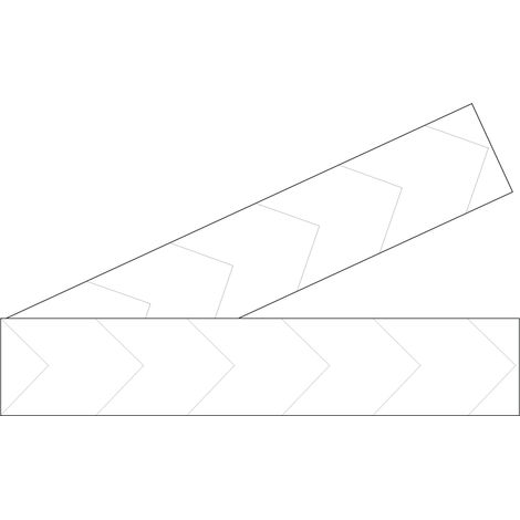 Lot 2 bandes 52mm x 1m - Chevrons Blanc - 4641157
