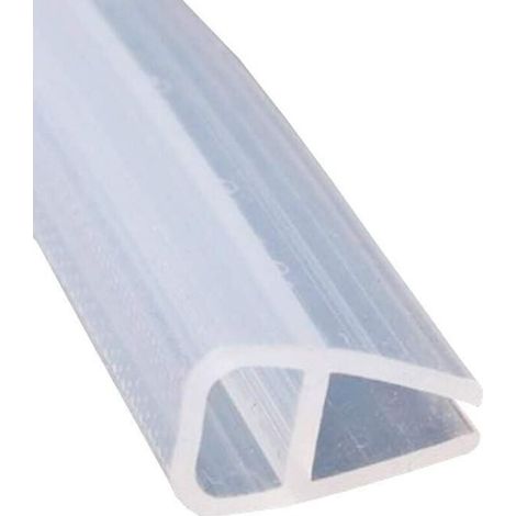 Bande d'étanchéité pour porte de bain, écran de douche, joint d'espacement de fenêtre, fond en verre plat incurvé, sans cadre, météo, 1m, forme en U (1/4)