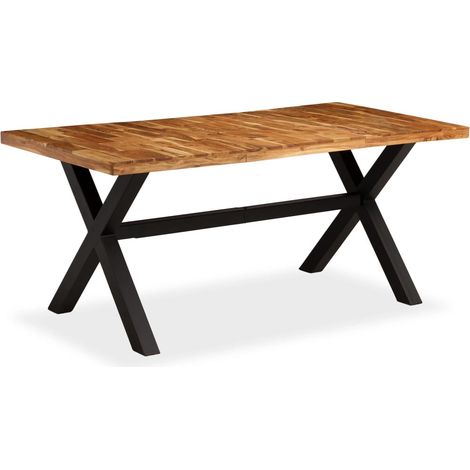 Table de salon salle à manger design bois d'acacia et manguier 180 cm (1/5)