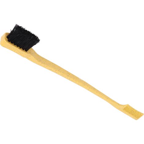 Pinceau Double Face en Paille de Blé pour Maquillage des Sourcils et Cils, Outil Beauté Écologique Jaune (1/5)
