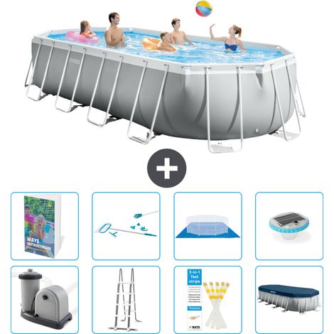 Prism Frame Pool Oval - 610x305x122 cm - 9-teilig S595