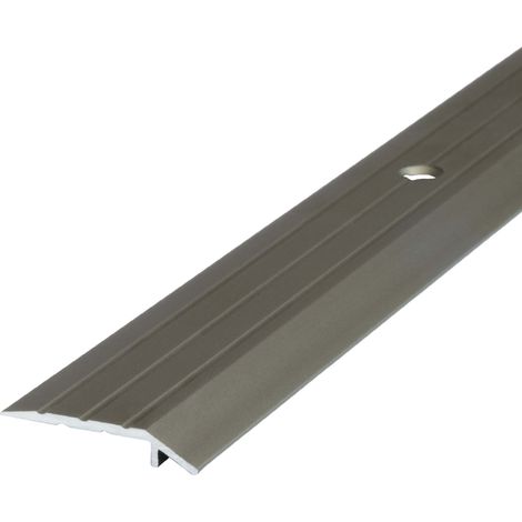 Profilé de seuil aluminium anodisé 180cm x 30mm – Compensation de hauteur 3,5 mm – Installation facile par vis – Pour parquet, carrelage, PVC