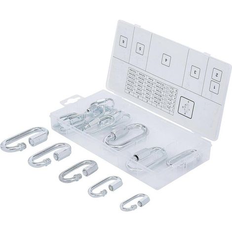 Assortiment de 20 Mousquetons à Visser - Acier, Résistants et Pratiques, 20 pcs - D-Work (1/5)