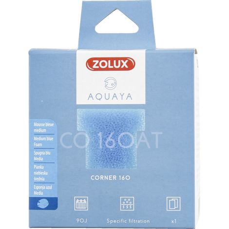 Filtre pour pompe corner 160, filtre CO 160 AT mousse bleue medium x1. pour aquarium. - zolux