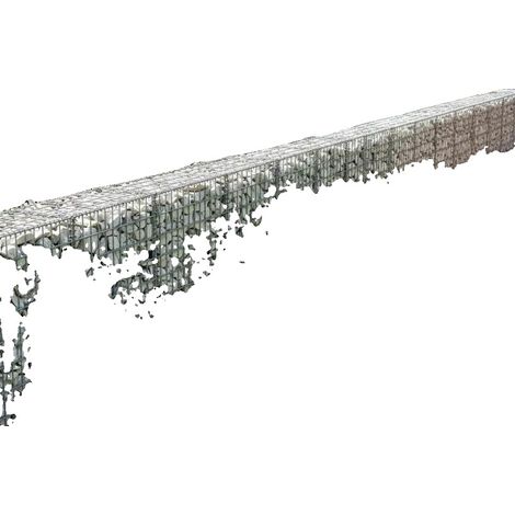 Gabionkorb, verzinkter Stahl, 200 x 30 x 100 cm, Erosionsschutz, Gartenzaun, langlebige Konstruktion (1/5)