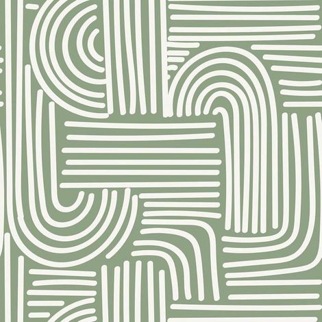 Papier Peint Géométrique Vert Sauge Papier Peint Graphique Arc Vert Papiers Peints Geometrique Moderne Abstrait Adhesif Mura[BI141] (1/5)