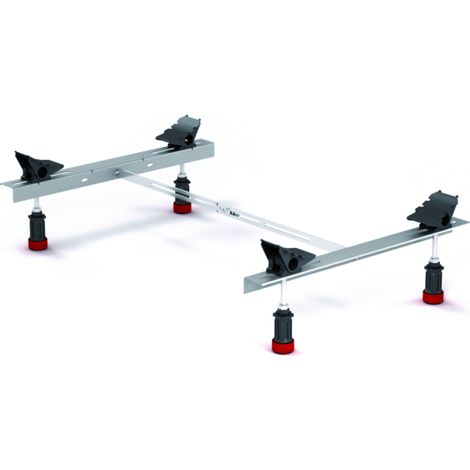 Pied de baignoire WS – Compatible jusqu'à 180x80 cm – Hauteur réglable de 160 à 265 mm – Système anti-rotation et insonorisation – Mepa