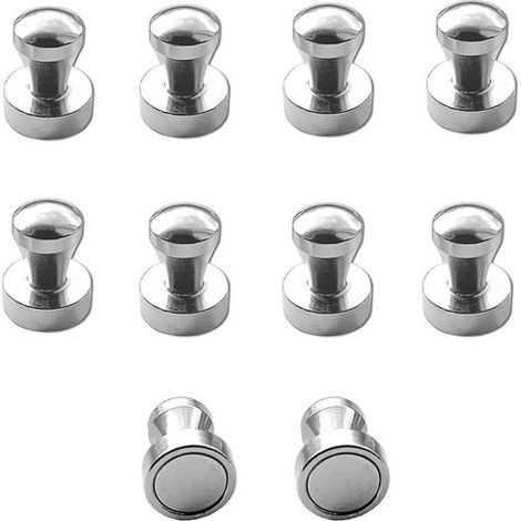 Aimants pour réfrigérateur (10 pièces), acier inoxydable, aimants N35