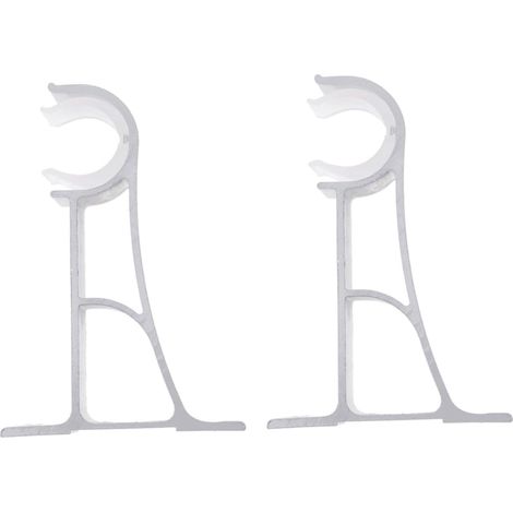 2 pièces support tringle rideau alliage aluminium – vintage, épais, blanc