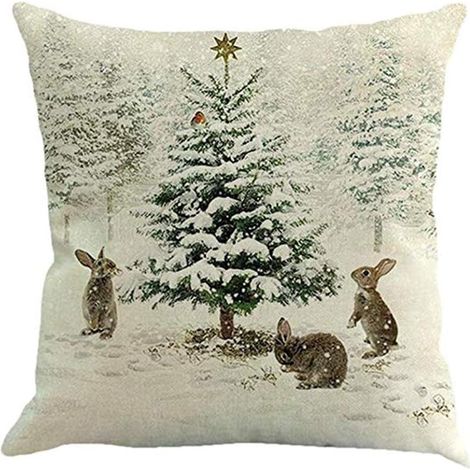 Funda De Almohada - 45 X 45 Cm - Algodón Y Lino - Para Sofá Dormitorio Salón Coche - 1 Unidad (1/5)