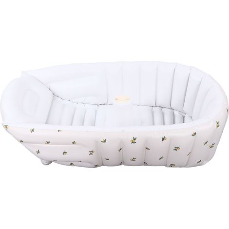 Baignoire gonflable pour bébé, motif olive, mignonne et raffinée, portable et pliable, idéale pour la maison ou les voyages. (1/5)