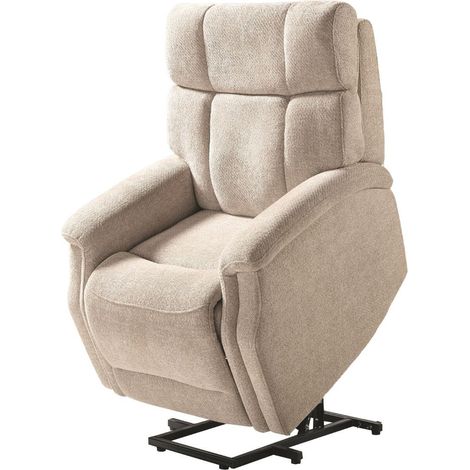 LINARES - Fauteuil Relax Releveur Electrique Tissu Crème (1/5)