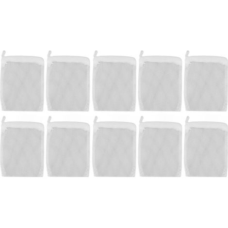 Sachets Filtration Aquarium 10 pièces Nylon Maille Fine 14x20 cm avec Fermeture Éclair