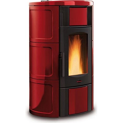 Termostufa a pellet stufa nordica extraflame mod. iside idro 20 kw bordeaux - Nordica (1/2)