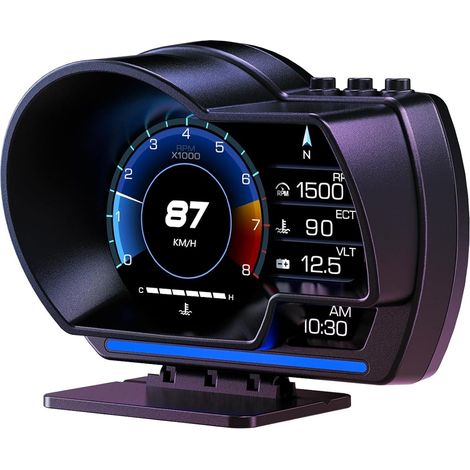 Doppeltes Head-up-Display-System für Autos, On-Board-OBD-Display, GPS-Tachometer, kompatibel mit allen Fahrzeugen.