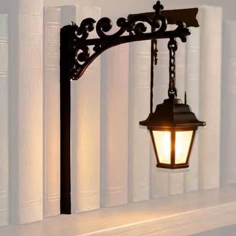 Lampe bibliothèque LED suspendue, décoration vintage en bois pour étagère, veilleuse Book Nook pour coin lecture et bibliothèque (1/5)