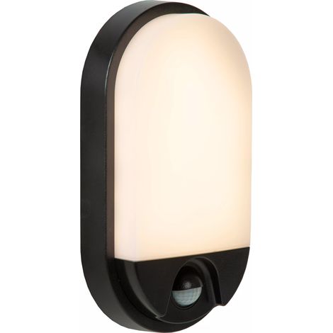 Applique extérieure noire ellipse détecteur LED 10W Lucide (1/3)