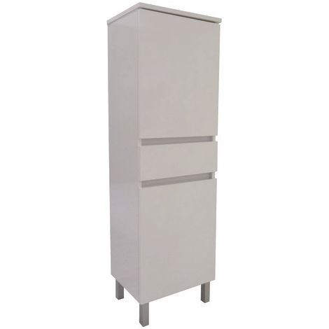 [JAMAIS UTILISE] ONDEE ZEN - Colonne à poser LANCELO - L40cm - Blanc - Laqué brillant - Livré monté
