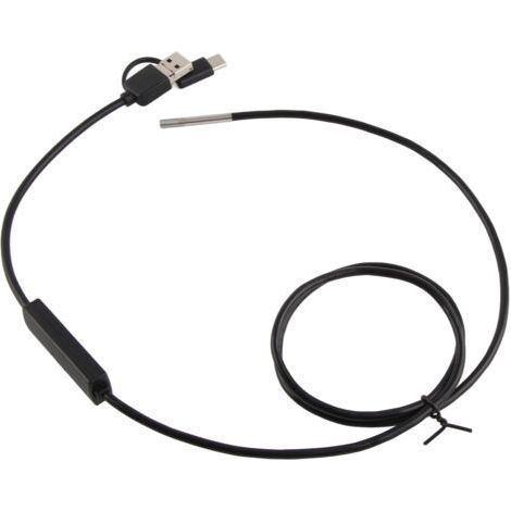 3 in 1 waterproof endoscope – 1280x720 camera – 3.9 mm lens – 1 m cable length – 6 adjustable LED lights for confined spaces (1/5)